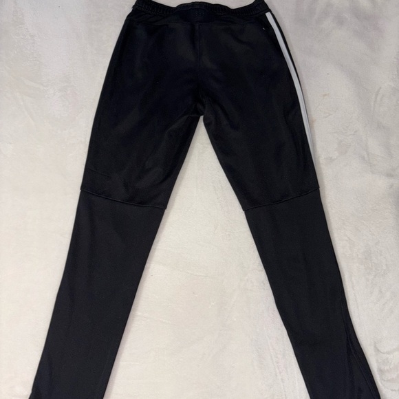 Adidas Kids Black Joggers with White Stripes - Picture 2 of 3